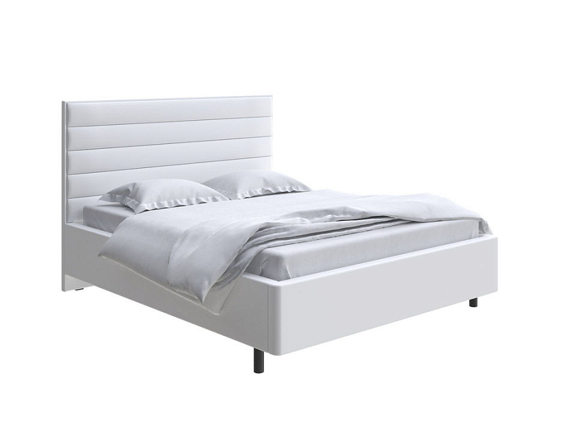Кровать Verona 80x200 Экокожа Белый - Кровать в лаконичном дизайне в обивке из мебельной ткани или экокожи.