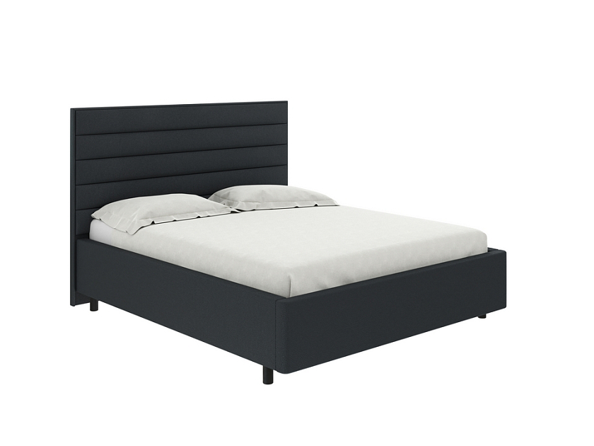 Кровать Verona 160x200 Экокожа Темно-синий - Кровать в лаконичном дизайне в обивке из мебельной ткани или экокожи.