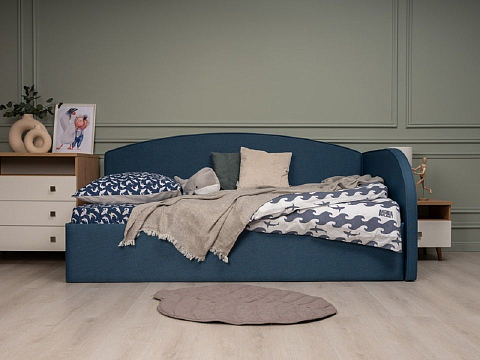 Кровать в стиле минимализм Hippo c подъемным механизмом - Удобная детская кровать с подъемным механизмом в мягкой обивке