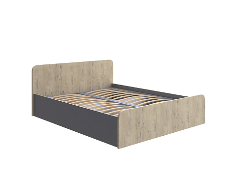 Кровать из ЛДСП Way Plus с подъемным механизмом - Кровать в эко-стиле с глубоким бельевым ящиком