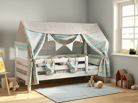 Кованая кровать Соня Домик - Кровать-домик из массива сосны