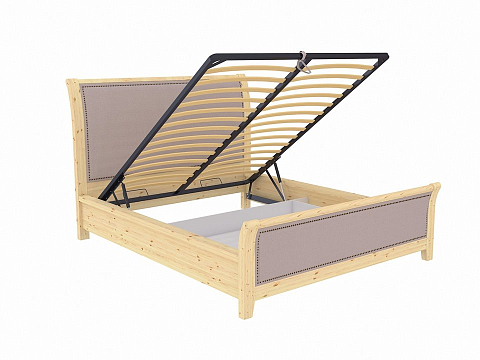 Кровать полуторная Dublin с подъемным механизмом - Уютная кровать со встроенным основанием и подъемным механизмом с мягкими элементами.