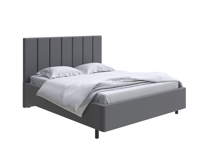 Кровать Oktava 80x190 Экокожа Черный - Кровать в лаконичном дизайне в обивке из мебельной ткани или экокожи.