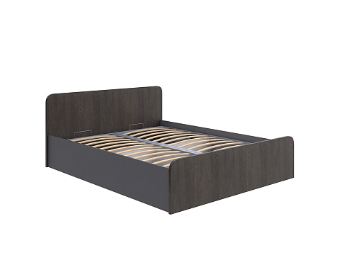 Двуспальная кровать с матрасом Way Plus с подъемным механизмом - Кровать в эко-стиле с глубоким бельевым ящиком