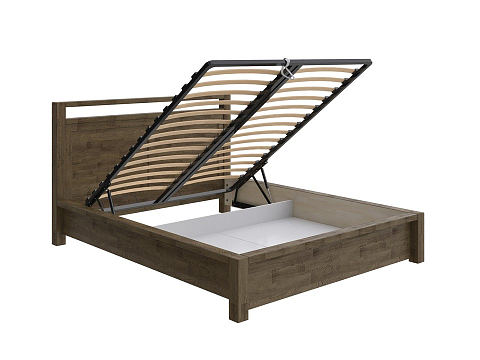 Односпальная кровать Fiord с подъемным механизмом - Кровать из массива с подъемным механизмом