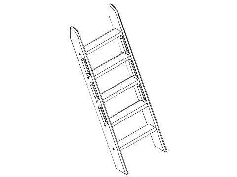 Пакет №8 (Соня) Наклонная лестница для полувысокой кровати