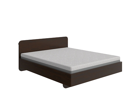 Двуспальная кровать с матрасом Minima - Кровать из массива с округленным изголовьем. 