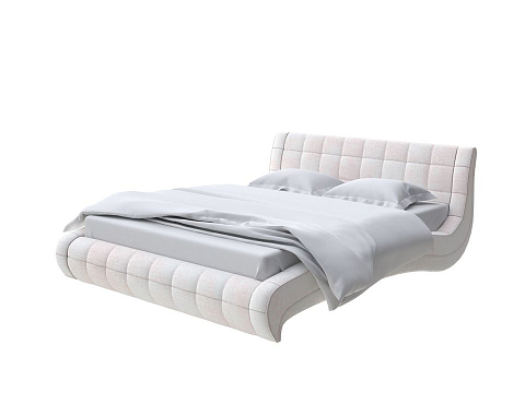 Белая кровать Nuvola-1 - Кровать футуристичного дизайна из экокожи класса «Люкс».