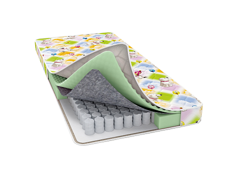 Кокосовый матрас Baby Care - Детский матрас на независимом пружинном блоке с безопасным наполнителем