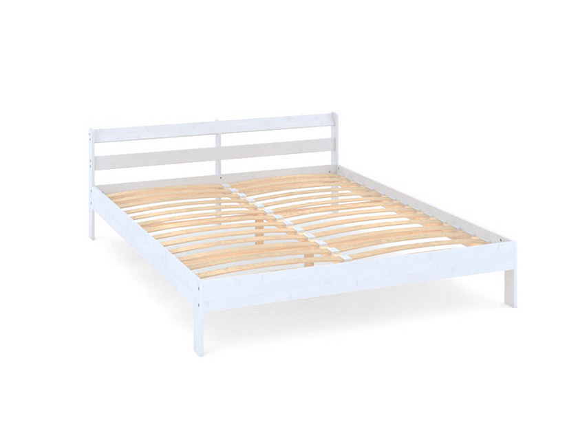 Кровать Оттава 120x200 Массив (сосна) Белая эмаль - Универсальная кровать из массива сосны.