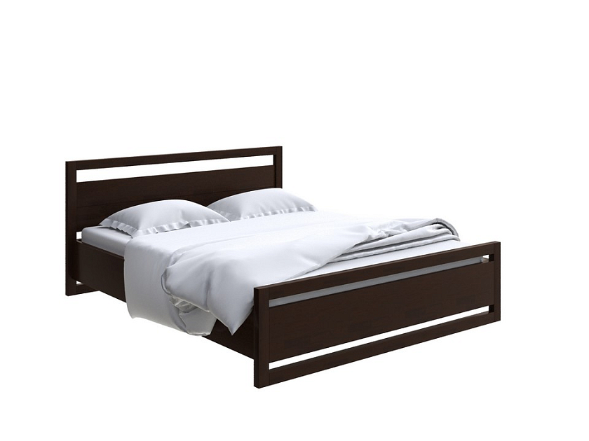 Кровать Kvebek с подъемным механизмом 160x200 Массив (береза) Орех - Удобная кровать с местом для хранения